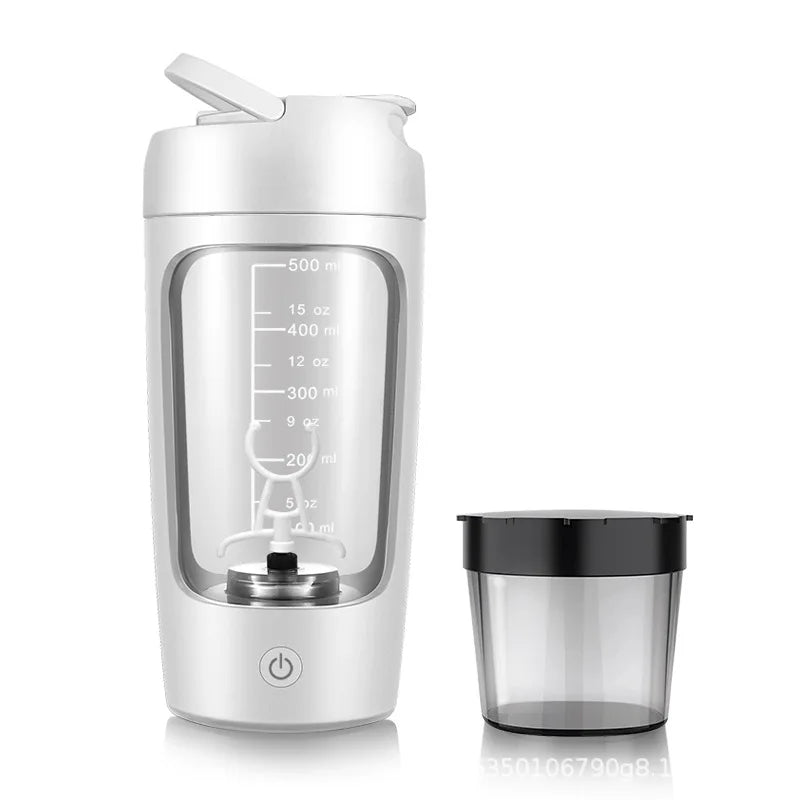 Portable USB Rechargeable Electric Protein Shaker Bottle - 1200mAh Blender Cup for Fitness and Workout - 650ml Capacity