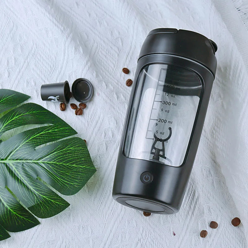 Portable USB Rechargeable Electric Protein Shaker Bottle - 1200mAh Blender Cup for Fitness and Workout - 650ml Capacity