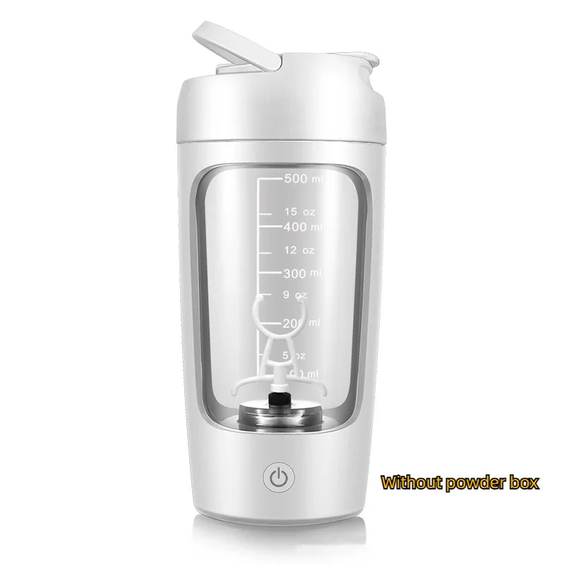 Portable USB Rechargeable Electric Protein Shaker Bottle - 1200mAh Blender Cup for Fitness and Workout - 650ml Capacity