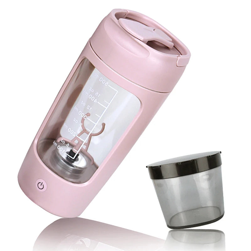 Portable USB Rechargeable Electric Protein Shaker Bottle - 1200mAh Blender Cup for Fitness and Workout - 650ml Capacity