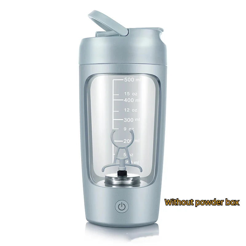 Portable USB Rechargeable Electric Protein Shaker Bottle - 1200mAh Blender Cup for Fitness and Workout - 650ml Capacity