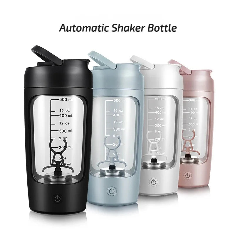 Portable USB Rechargeable Electric Protein Shaker Bottle - 1200mAh Blender Cup for Fitness and Workout - 650ml Capacity