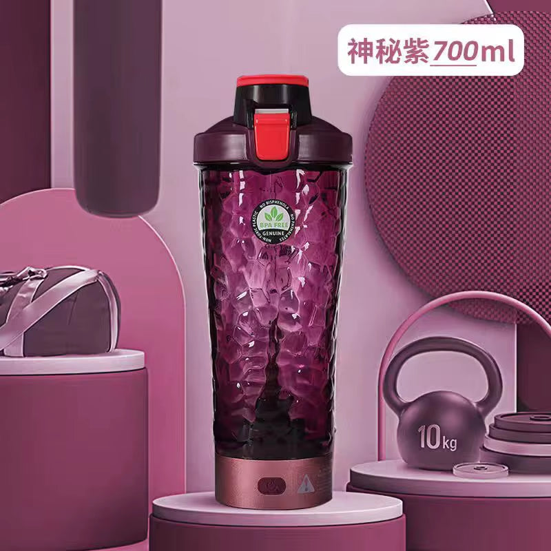 Portable USB Rechargeable Electric Protein Shaker Bottle - 1200mAh Blender Cup for Fitness and Workout - 650ml Capacity